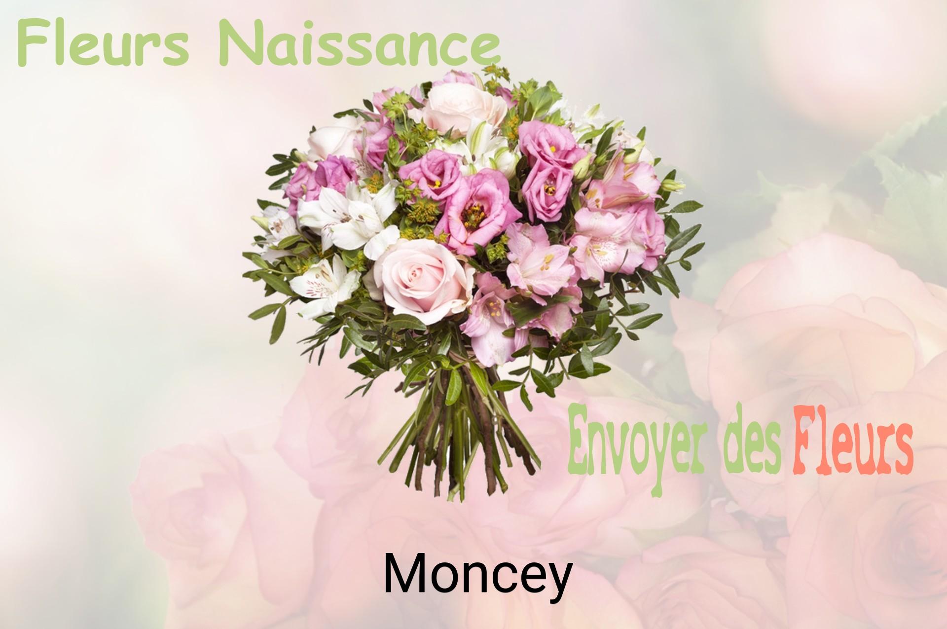Bouquet de fleurs de naissance livré à Moncey